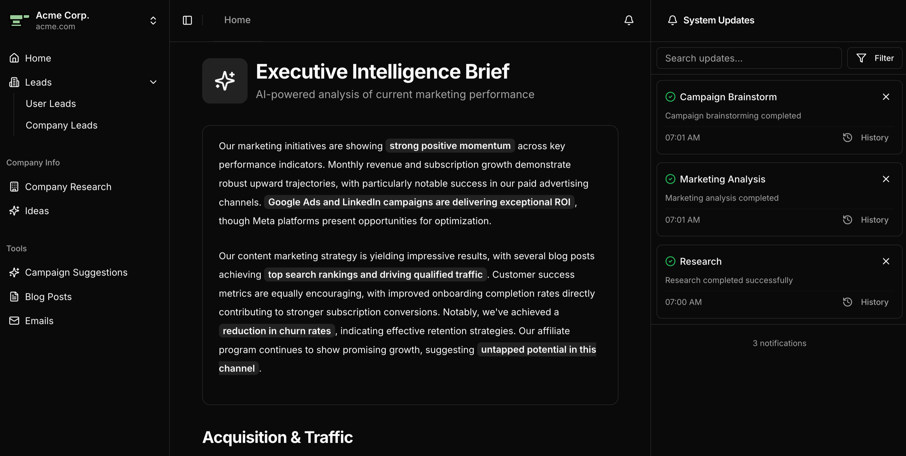 OMNIM Dashboard - Dark Mode